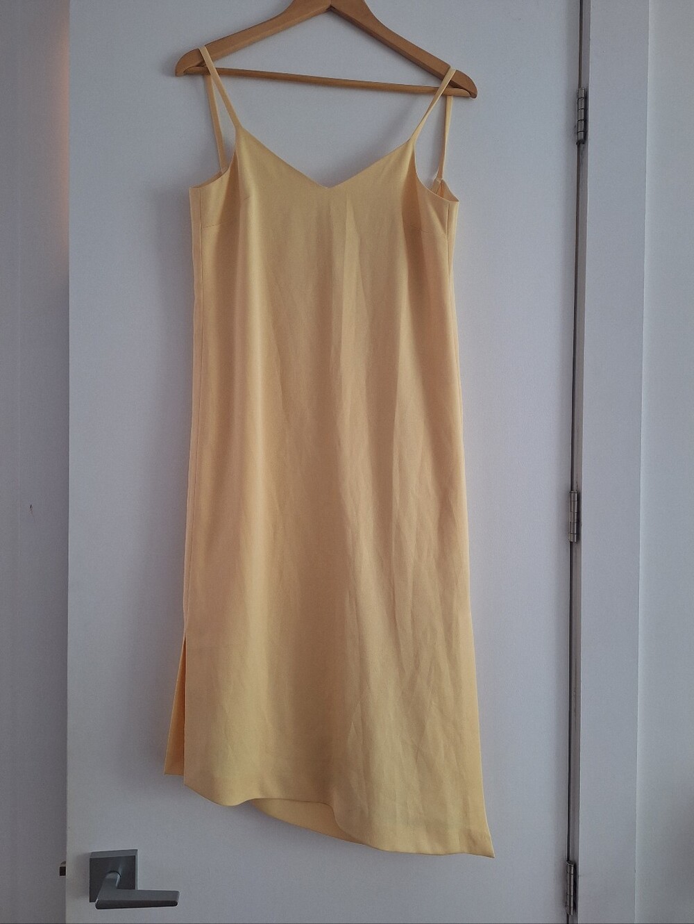 Club Monaco Yellow Slip Dress Wuth Draped Back
